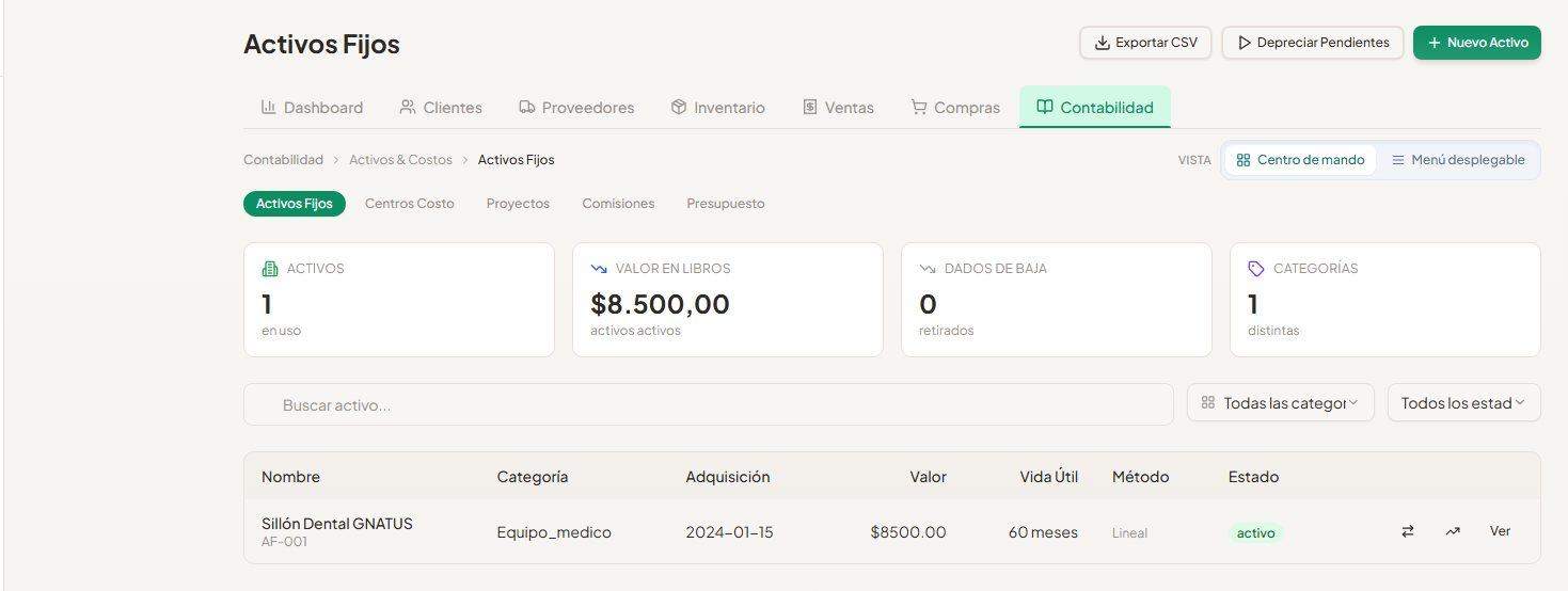 Activos fijos y valor en libros