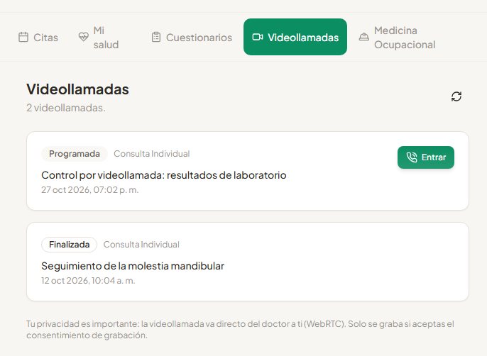 Videoconsultas del paciente